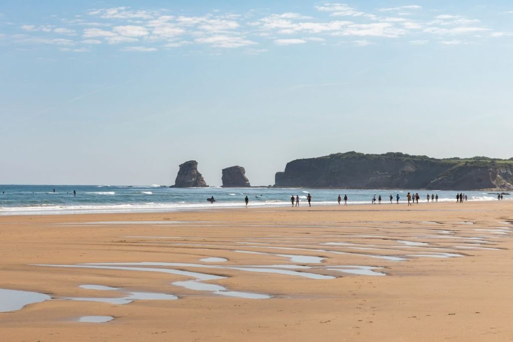 Beach games on tidal sand