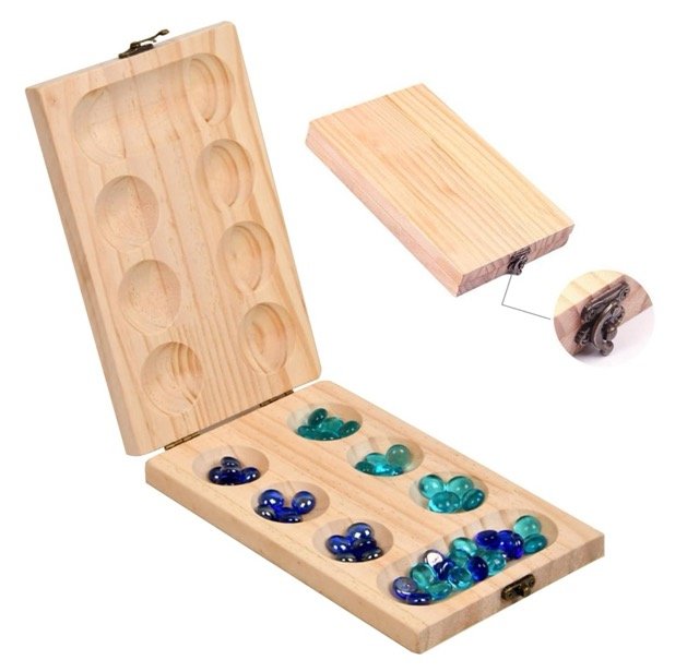 sammenklappeligt og bærbart mancala-bræt